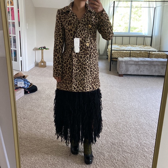 Zara leopard double button jacket. Xs - Picture 5 of 13